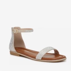 Kelly & Katie Glittering Silver Sandals